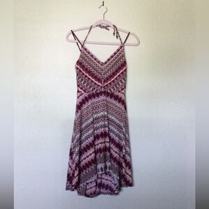 Jessica Simpson Wine Colored Patterned Dress